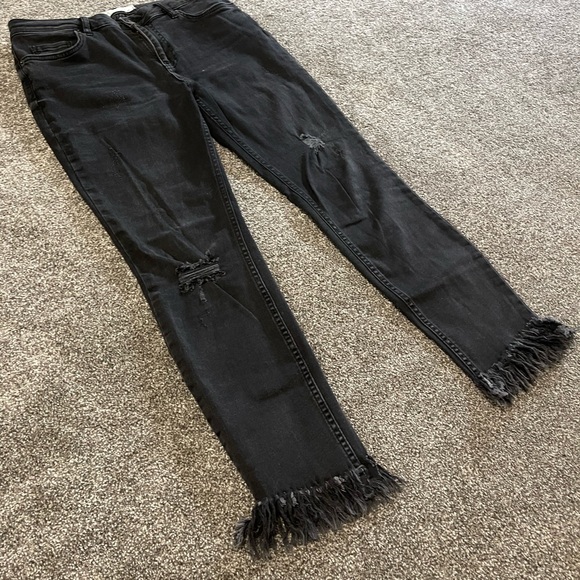 Free people great heights skinny jeans ankle length frayed hem 28 - Picture 6 of 8